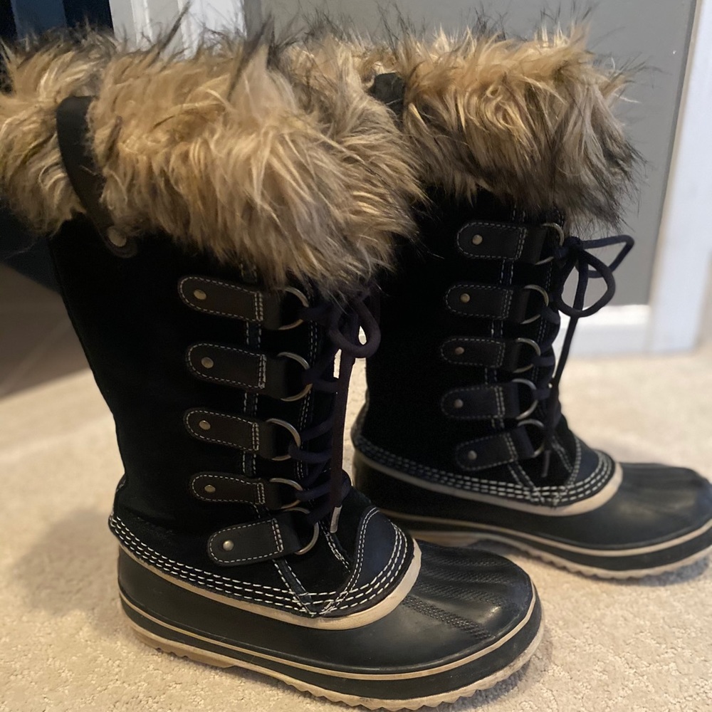 Sorel Joan of Arctic Black Winter Boots Size 6